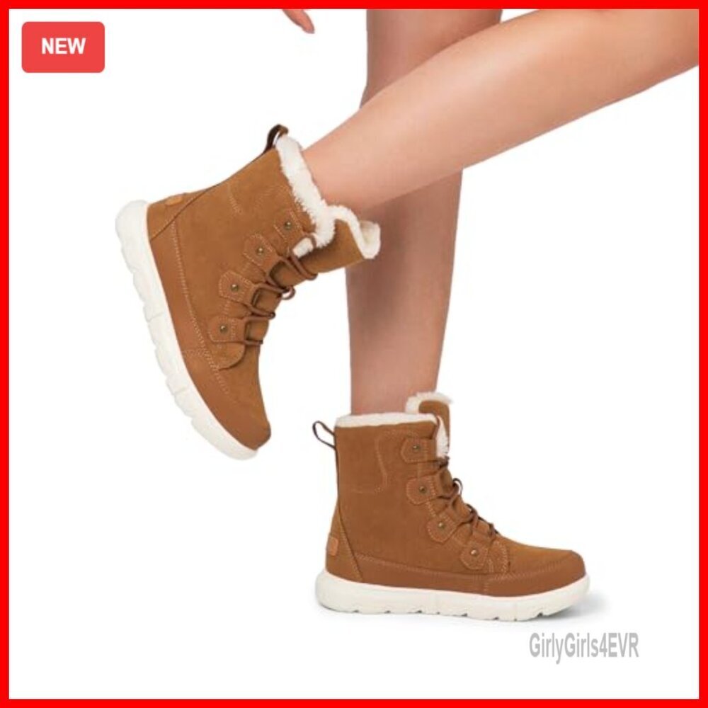 Women's Faux Fur Lined Ankle Snow Boots, Slip-Resistant, Water Repellent - Picture 6 of 7